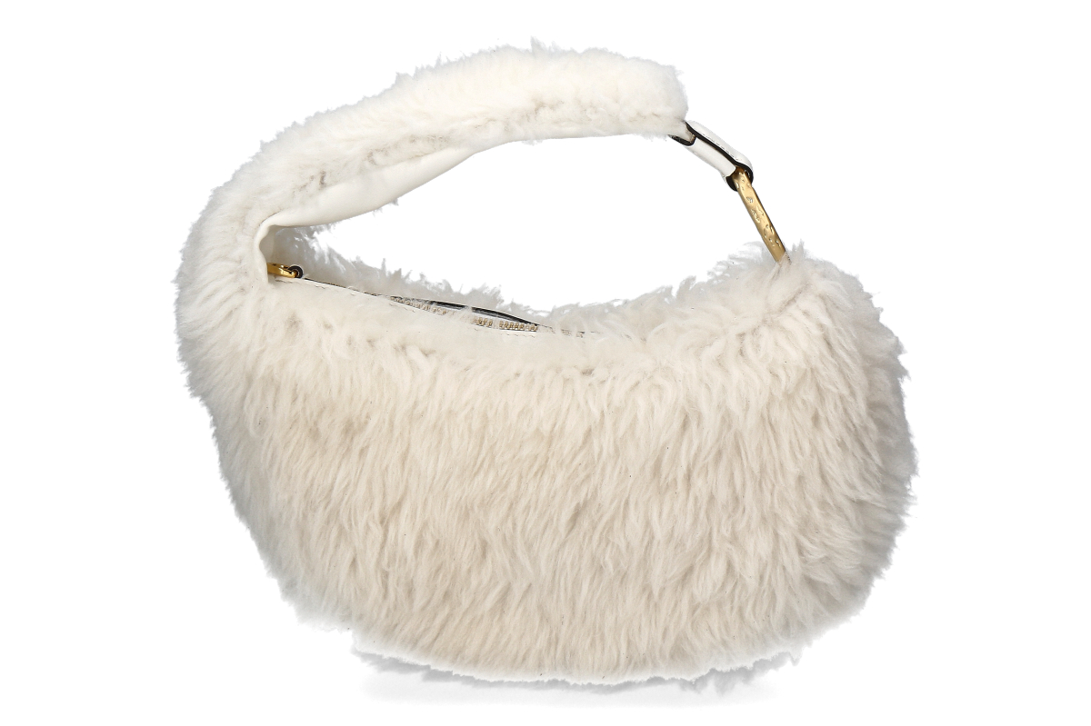 Biagini Ballon-Tasche BALOON FURRY - cream / cremé-weiß