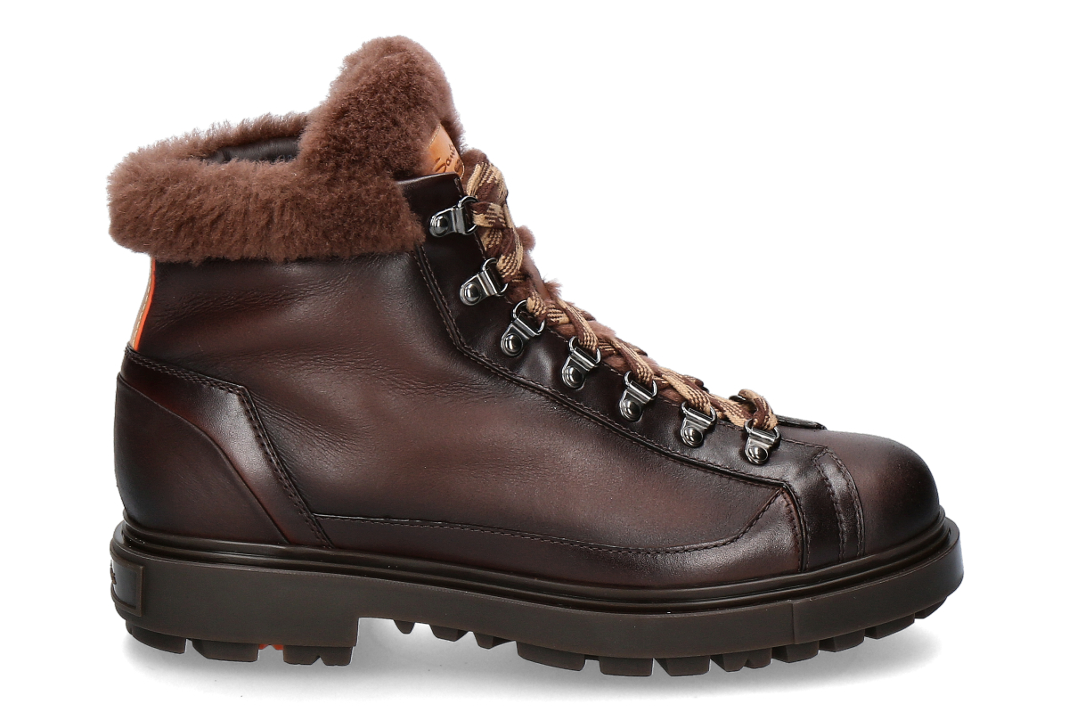 Santoni Herren Schür-Boots FARCRY gefüttert- dark brown/ dunkelbraun