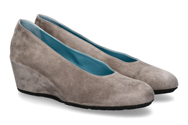 Thierry Rabotin Keilslipper DACIO CAMOSCIO GREY BEIGE (41)