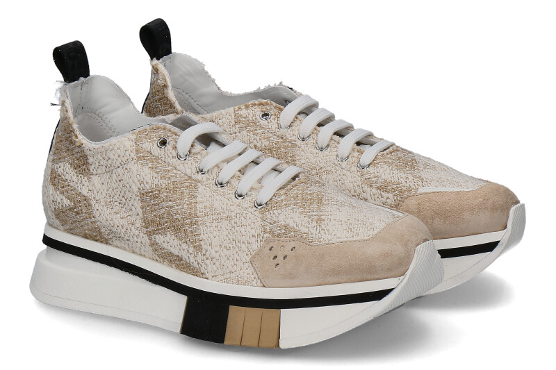 F65 Damen- Sneaker DONNA DELFINO- weiss/beige