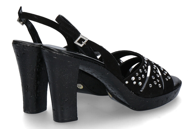 Fernando Pensato Sandale MIRANDA CAMOSCIO NERO STRASS SKY  (38)