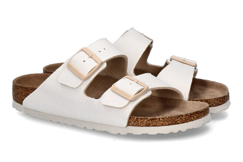 Birkenstock Pantolette ARIZONA RIVET LOGO SCHMAL- eggshell