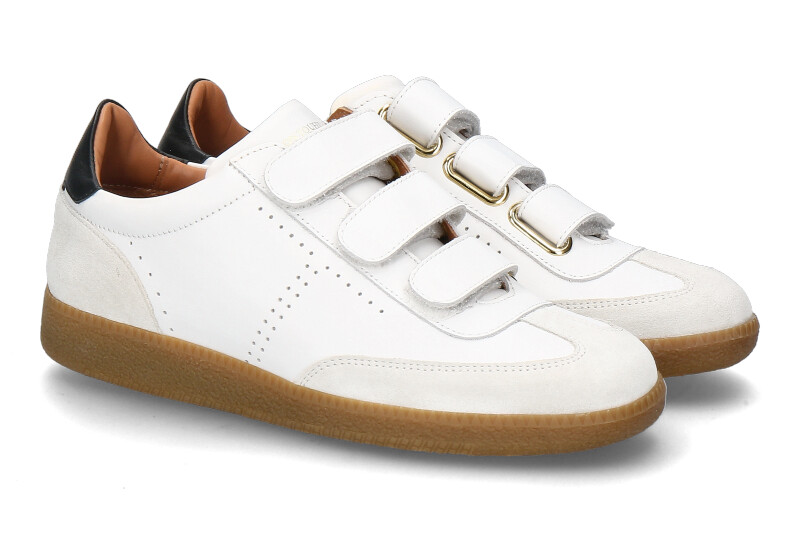 Maison Toufet Klettsneaker SUSANNA CUIR LISSE- weß/schwarz