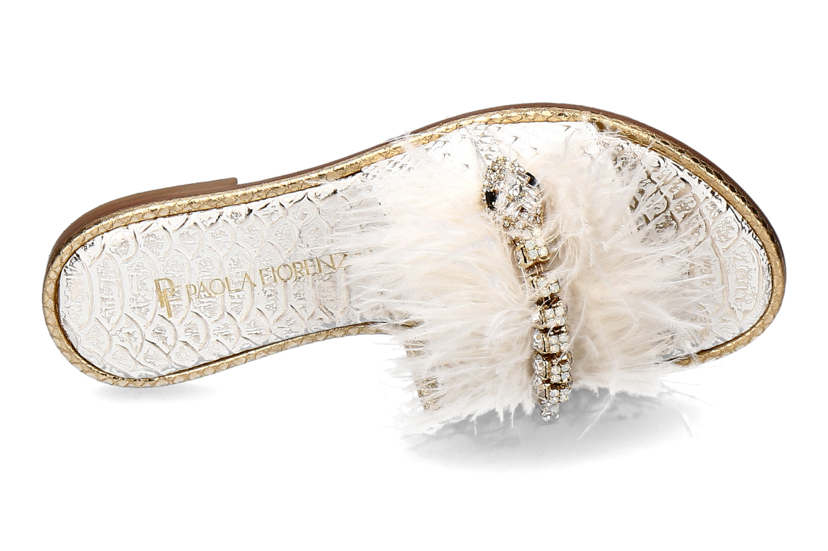 Paola Fiorenza Pantolette SNAKE SLIDER- bianco_271100072_5