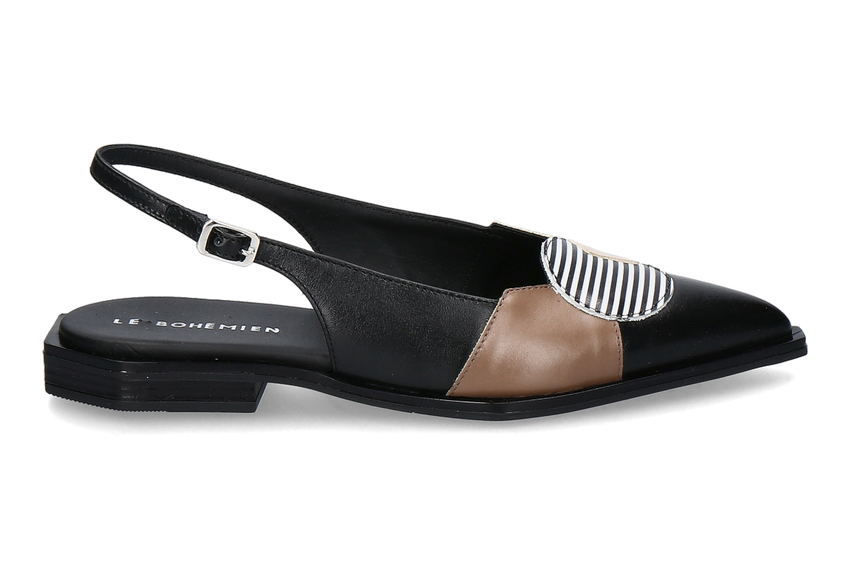 Le Bohémien Slingballerina P28 VITELLO- nero/ beige