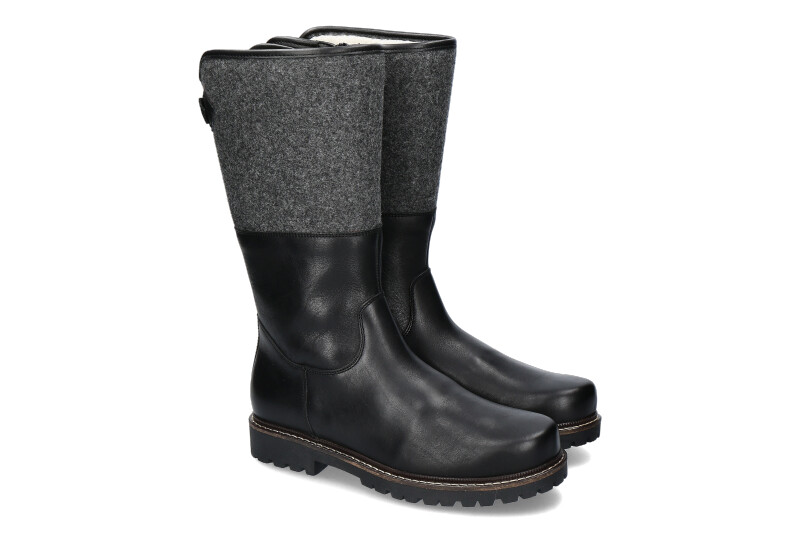 Dirndl + Bua Stiefel gefüttert PANIOLO LODEN SCHWARZ DUNKELGRAU (42½)