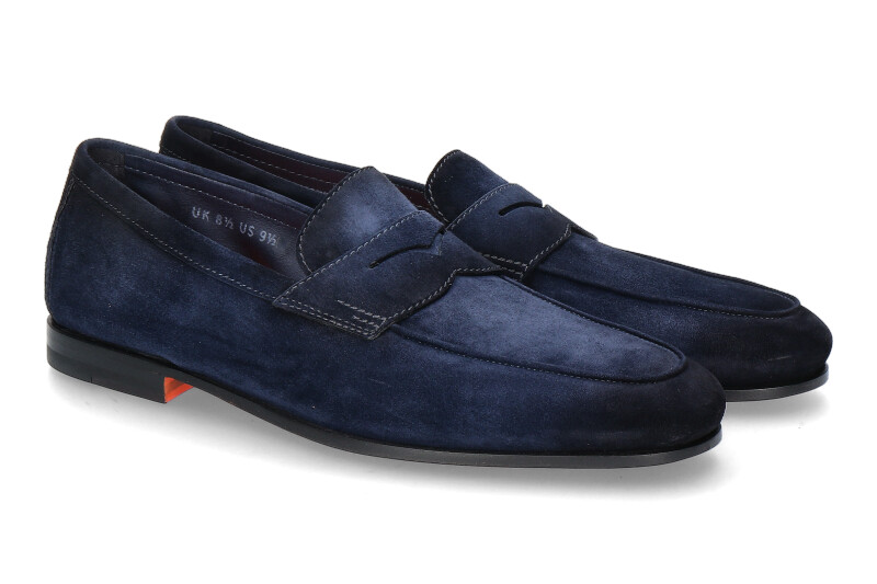 Santoni Herren- Loafer CARLOS- blue/ dunkelblau