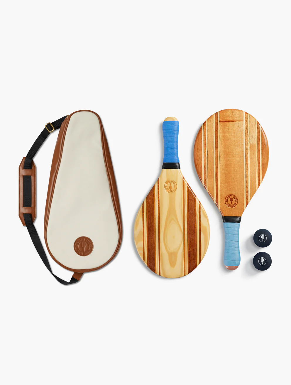 Frescobol Carioca Tennisschläger LEBLON BEACH BAT SET- blue/blau