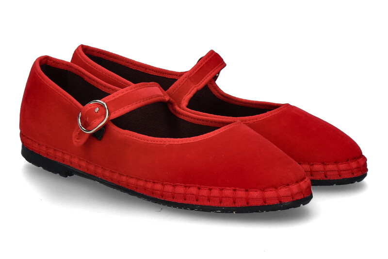 Flabelus Riemenballerina MELLARK SAMT- rot