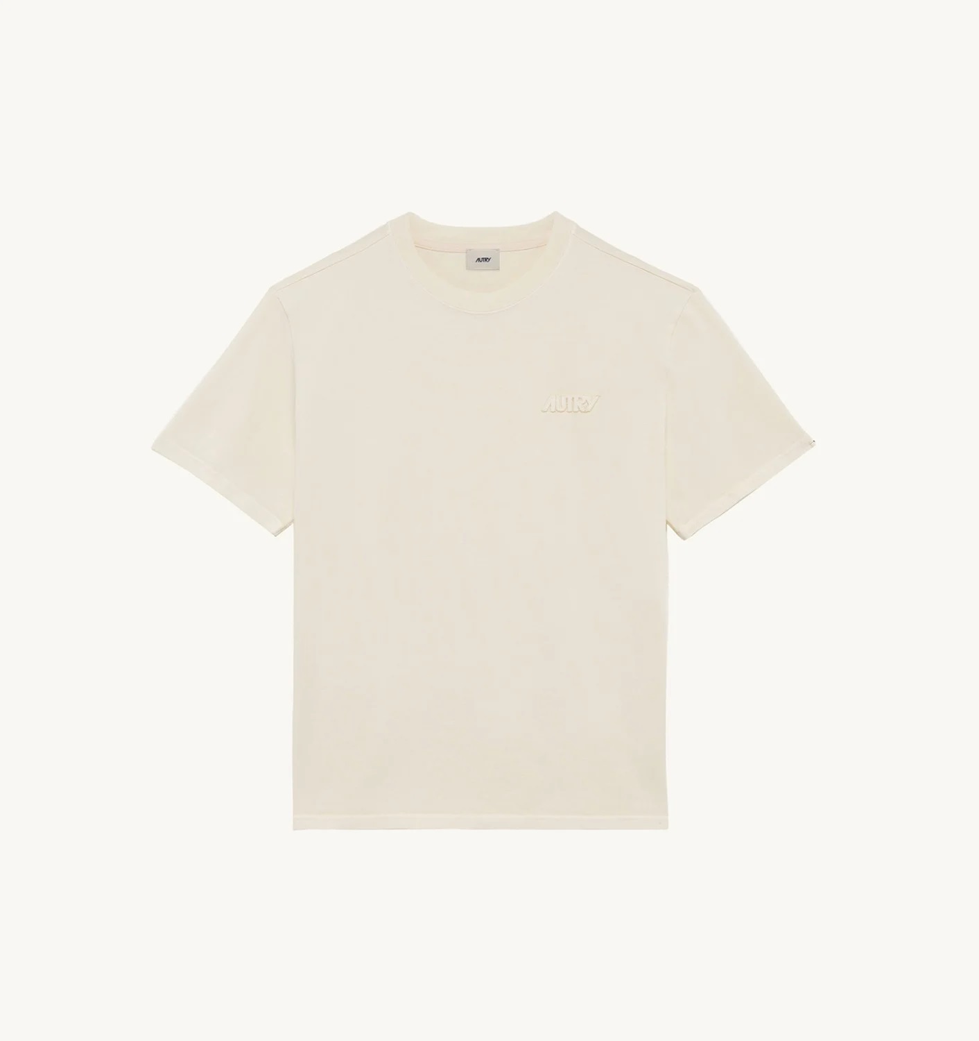 Autry Unisex T-Shirt LOGO IN PASSENDER - creme/weiss