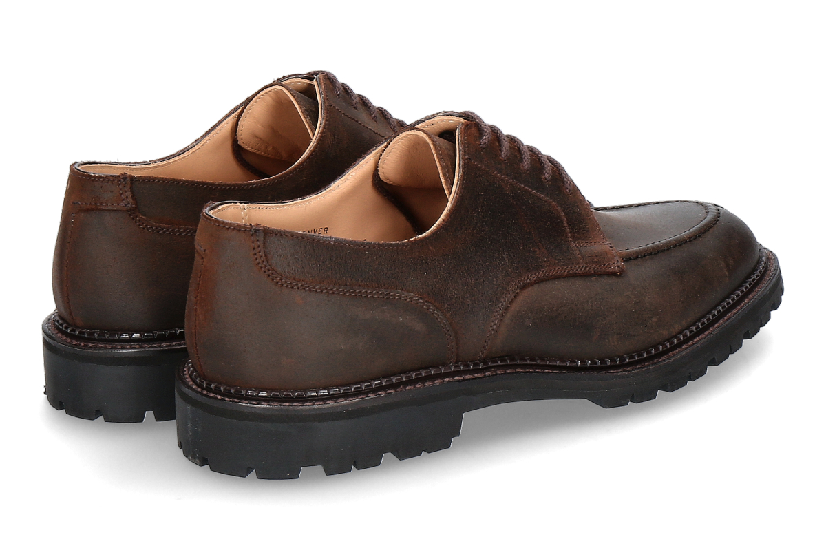 Crockett- Jones Schnürer DENVER Suede- Dark Brown Rough_136300124_2