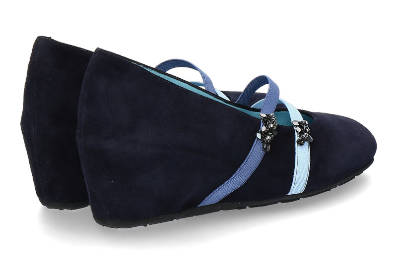 Thierry Rabotin Keilballerina TORBIS CAMOSCIO DARKBLU (36½)