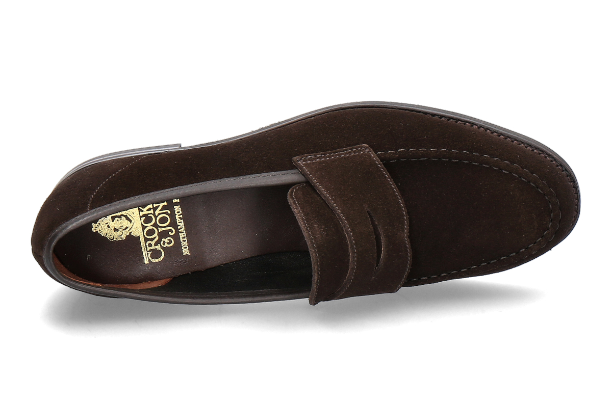 Crockett Jones Loafer HARVARD 2 SUEDE- dark brown_142300081_4