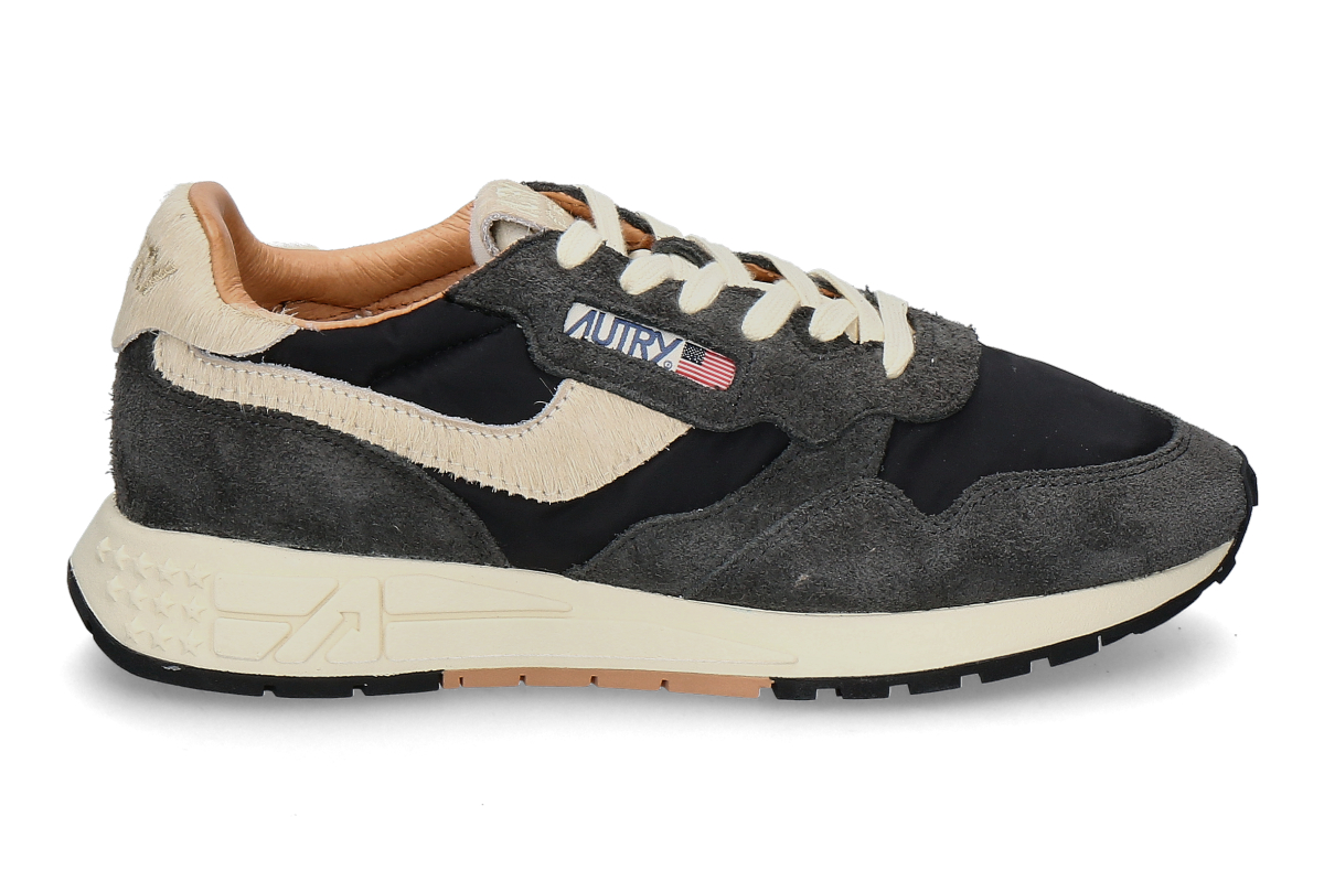 Autry Herren- Sneaker REELWIND SUEDE NYLON PONY UP04- dunkelgrau/ beige
