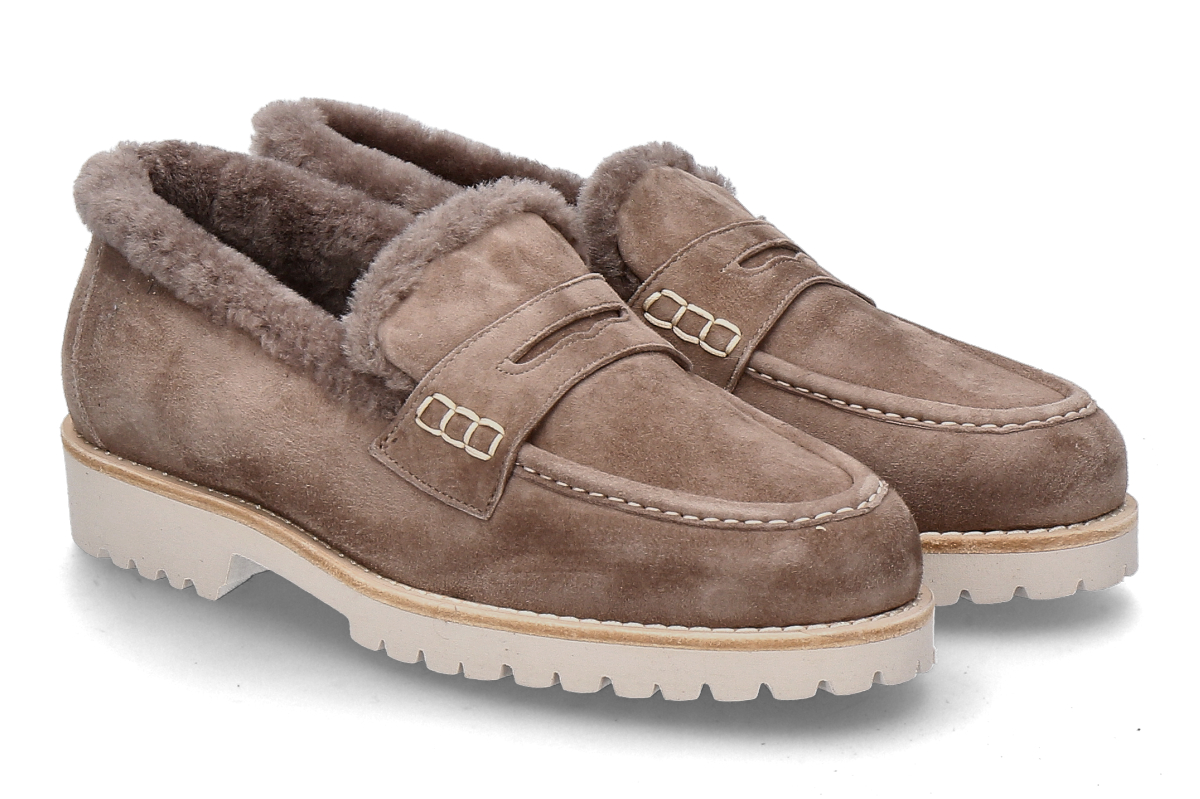 Maretto Loafer gefüttert VELOURS 2311- taupe