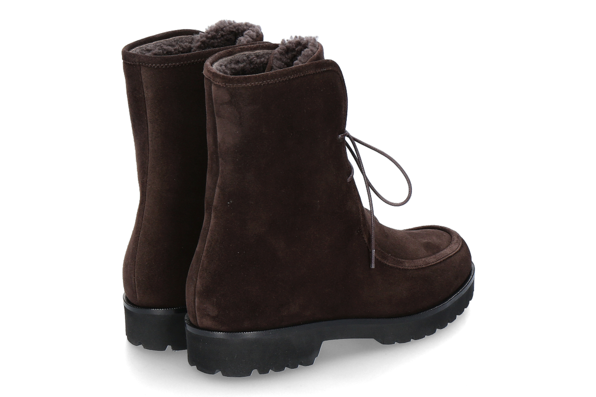 Unützer Schnür-Bootie gefüttert VELOUR 49- chocolate_262300046_2