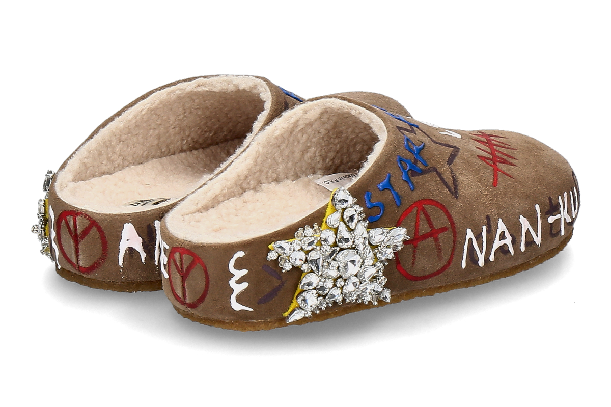 Nan-Ku Couture Pantolette gefüttert EFS08 - taupe_232200115_2
