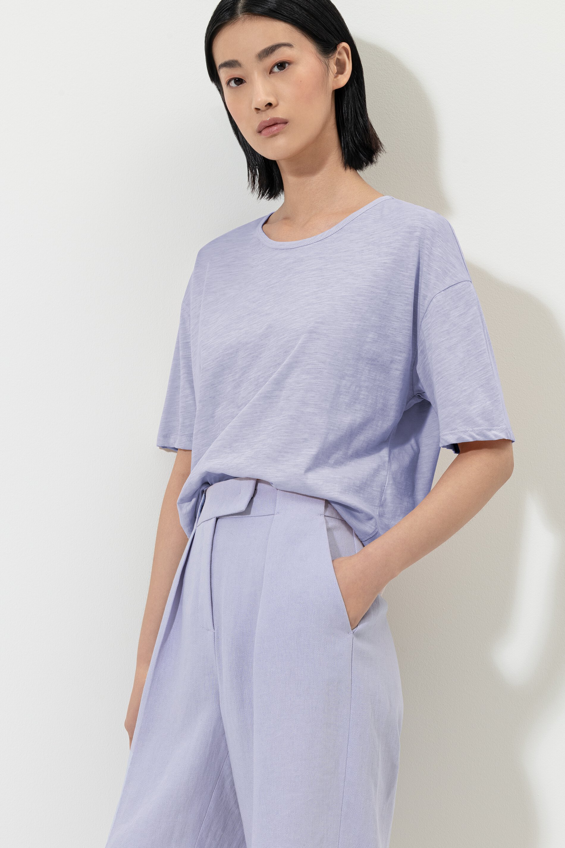 Luisa Cerano T-Shirt BASIC - pale lavender/violett