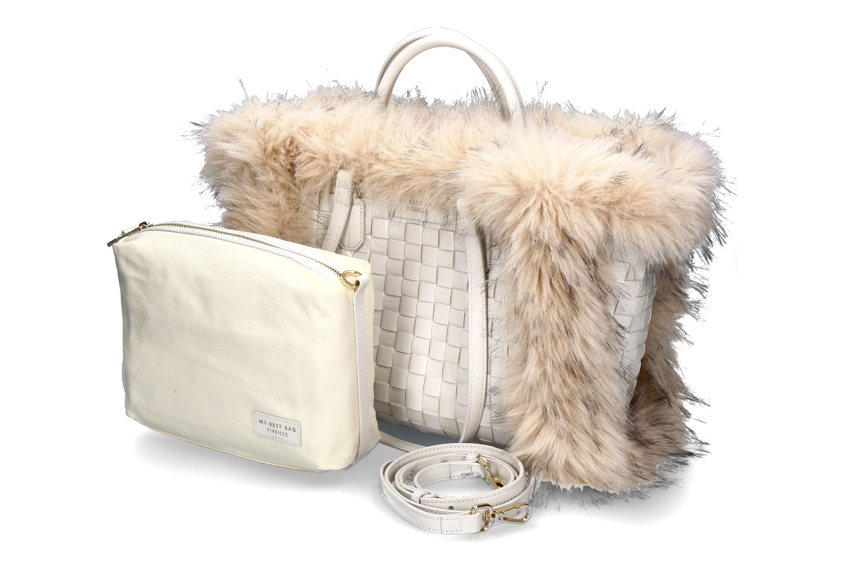 My-Best Bag Firenze Tasche MINI ATENA CHAMONIX- weiss/beige 