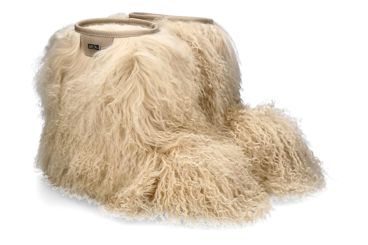 Oscar Sport Damen- Fellstiefel 03 SHORT MONGOLIA- beige