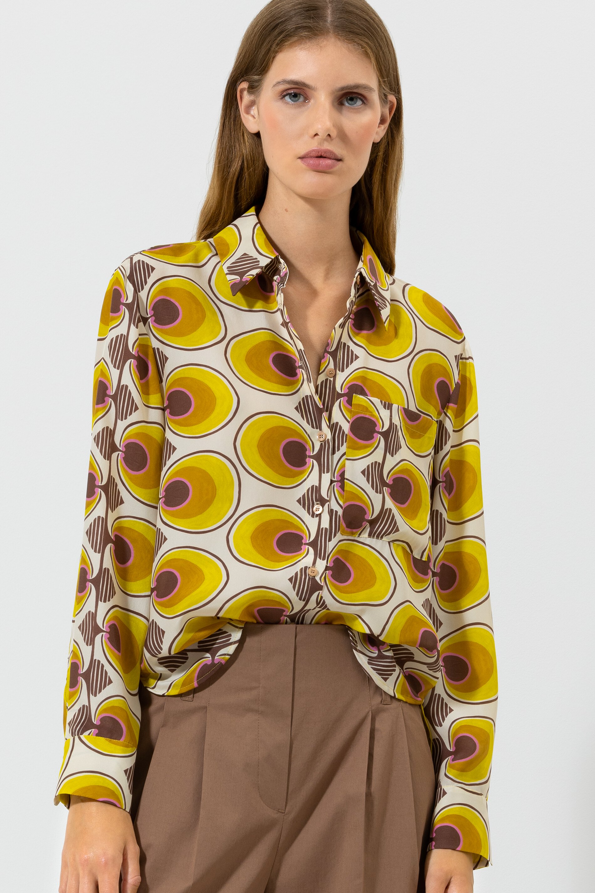 Luisa Cerano Bluse RETRO PRINT - mehrfarbig 