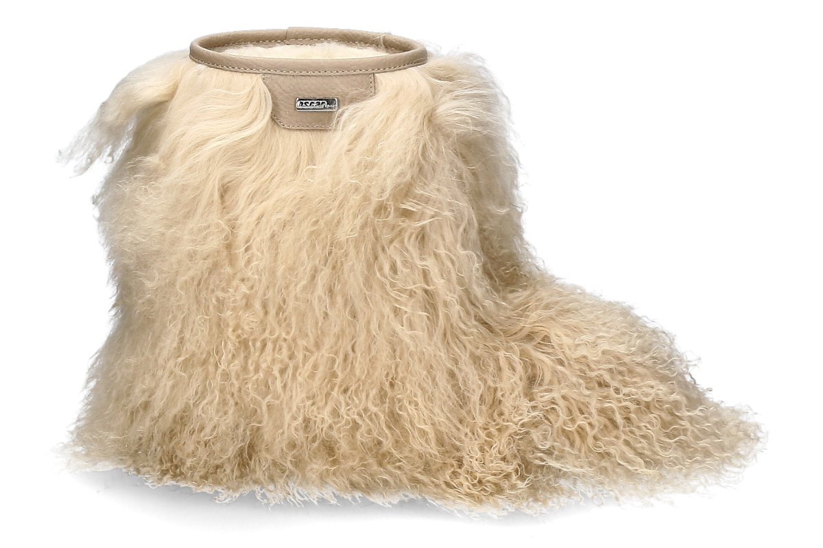 Oscar Sport Damen- Fellstiefel 03 SHORT MONGOLIA- beige