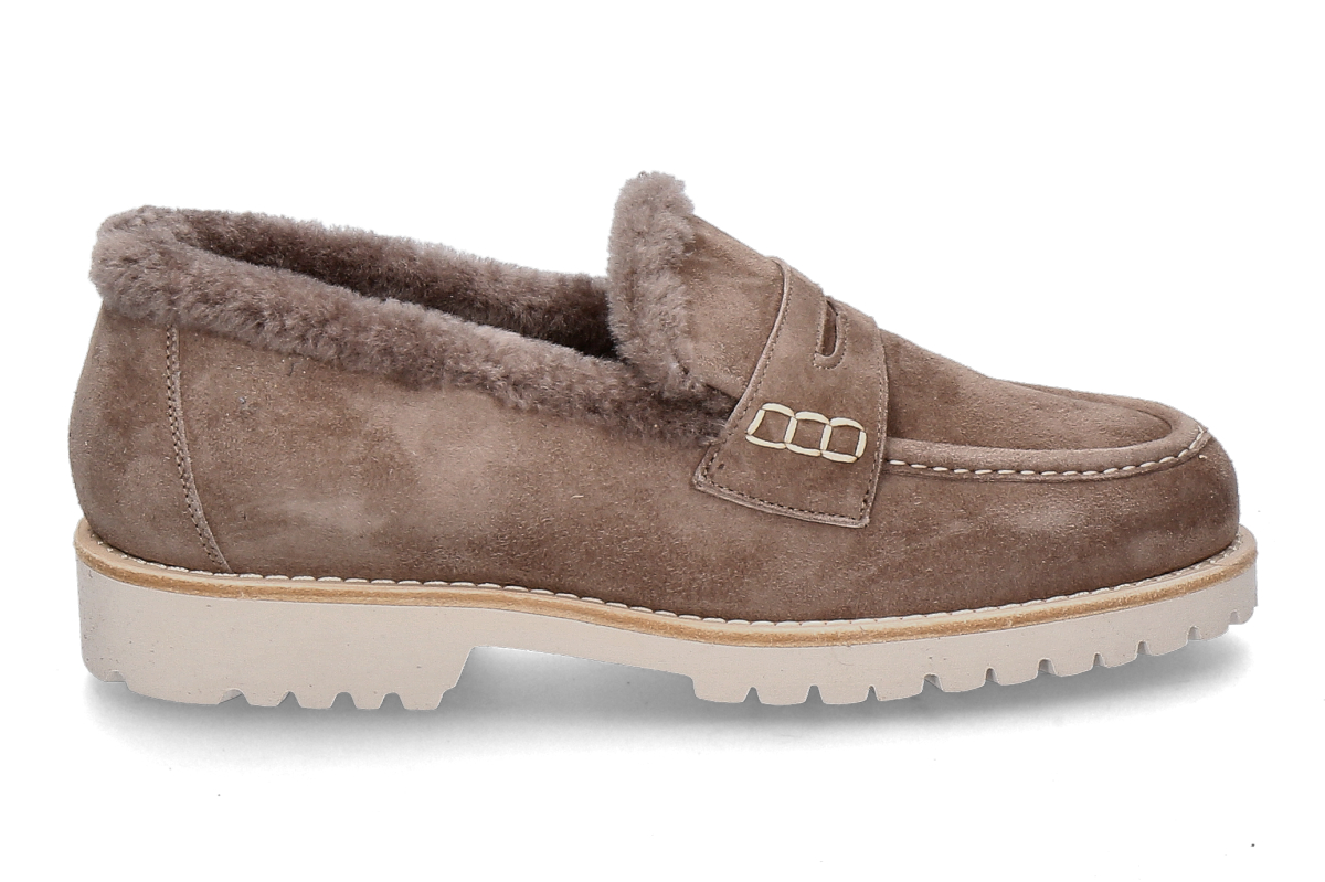 Maretto Loafer gefüttert VELOURS 2311- taupe