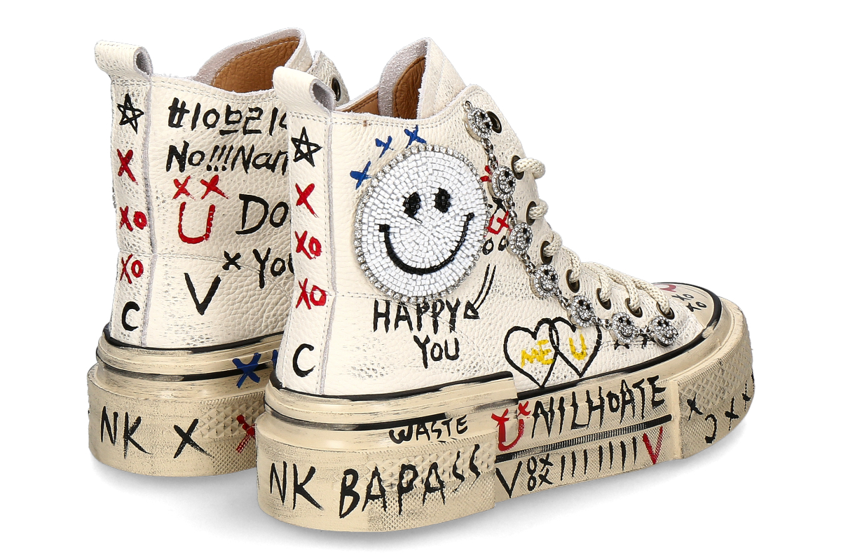 Nan-Ku Couture High Top Sneaker HEART STRASS - weiß_232100235_2