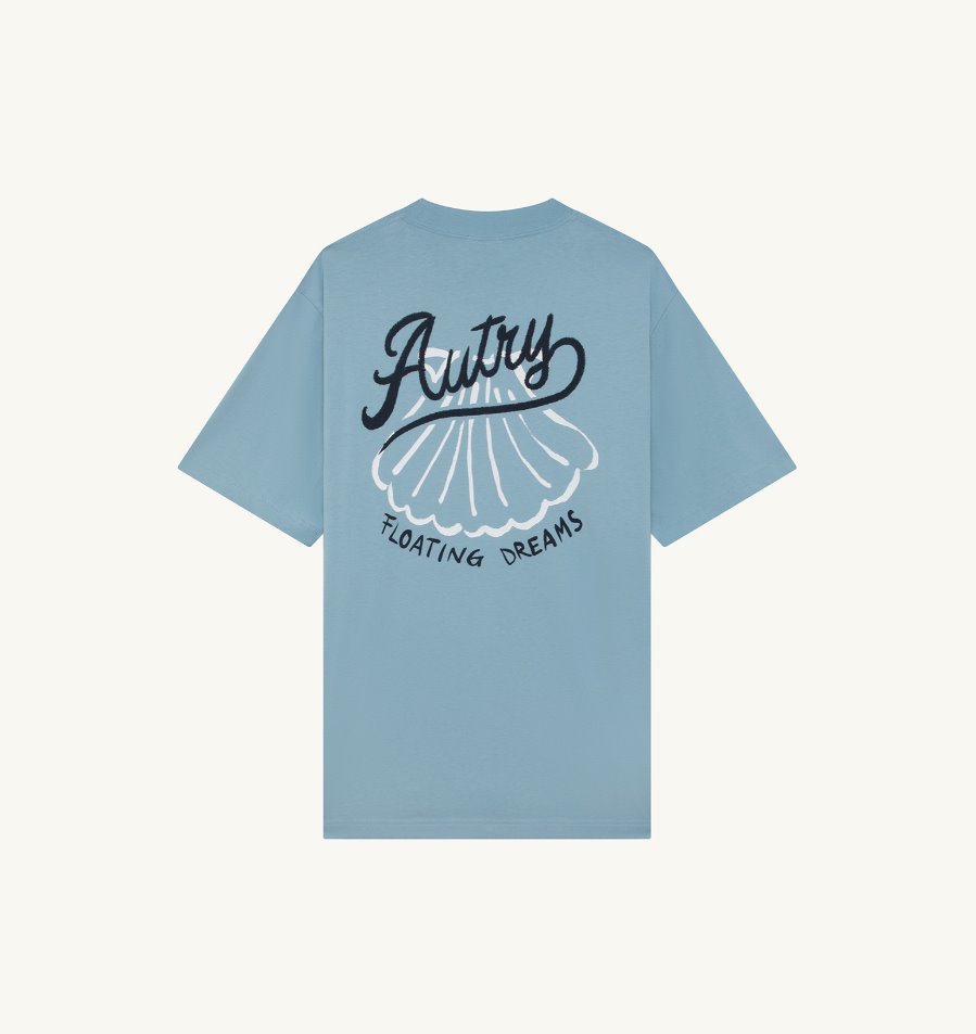 Autry Unisex- T-Shirt SHELL- chalcedony/ hellblau