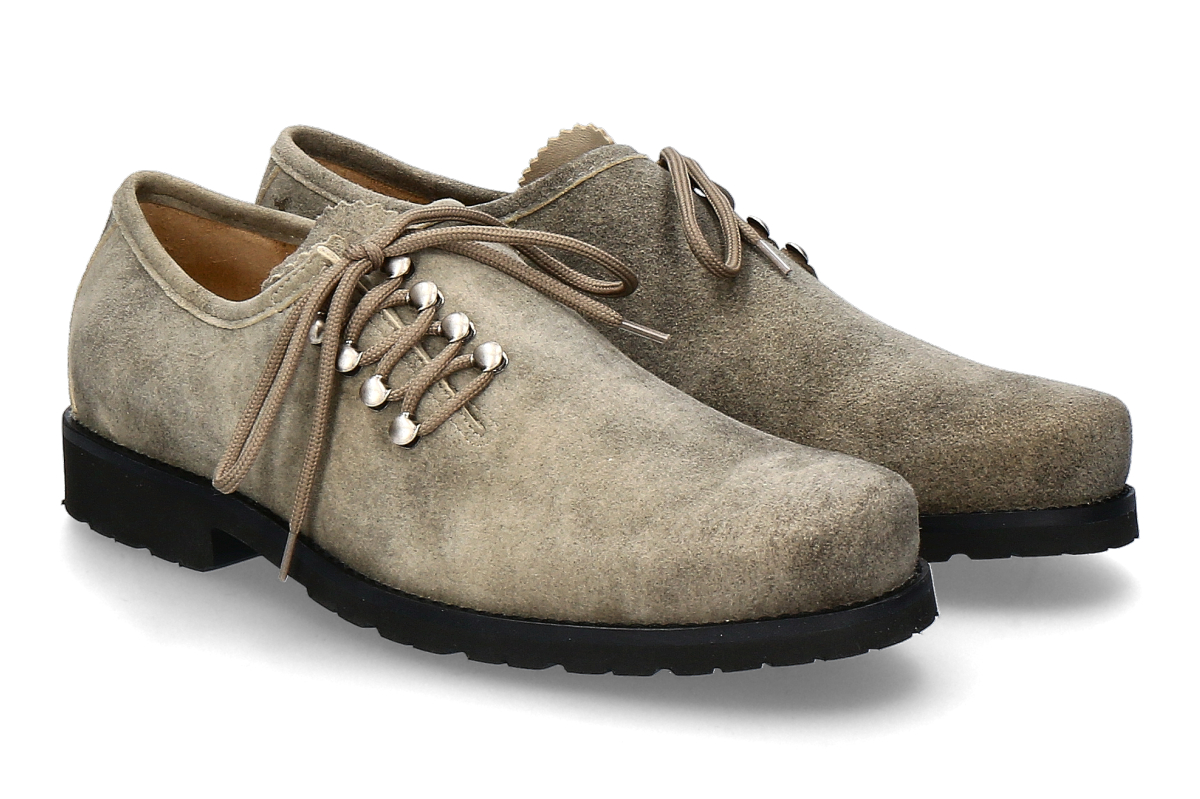 Dirndl + bua Trachtenschuh ANTIKBOCK- glacier/hellgrau