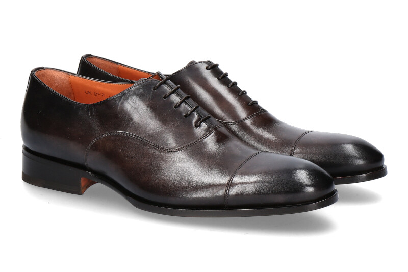 Santoni Herren- Oxford ANTIC CALF- dark brown/ dunkelbraun