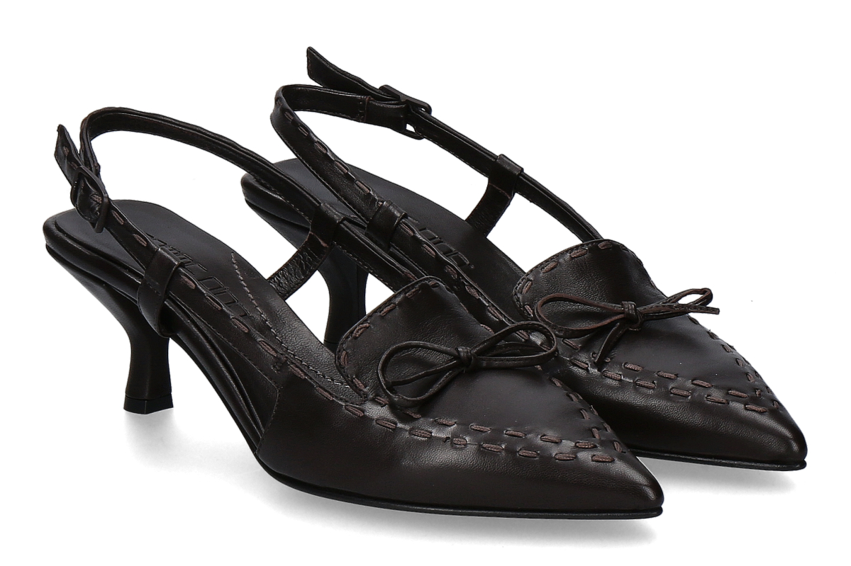 Pomme d'Or Slingpumps HENRIETTE GLOVE- coffee/ dunkelbraun