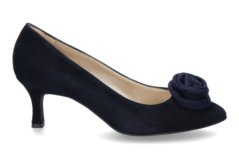 dirndl + bua Pumps ZIEGENVELOUR/LODEN- ozean