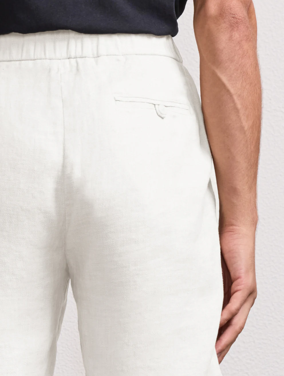 Frescobol Carioca Herren- Shorts FELIPE LEINEN- white/weiss