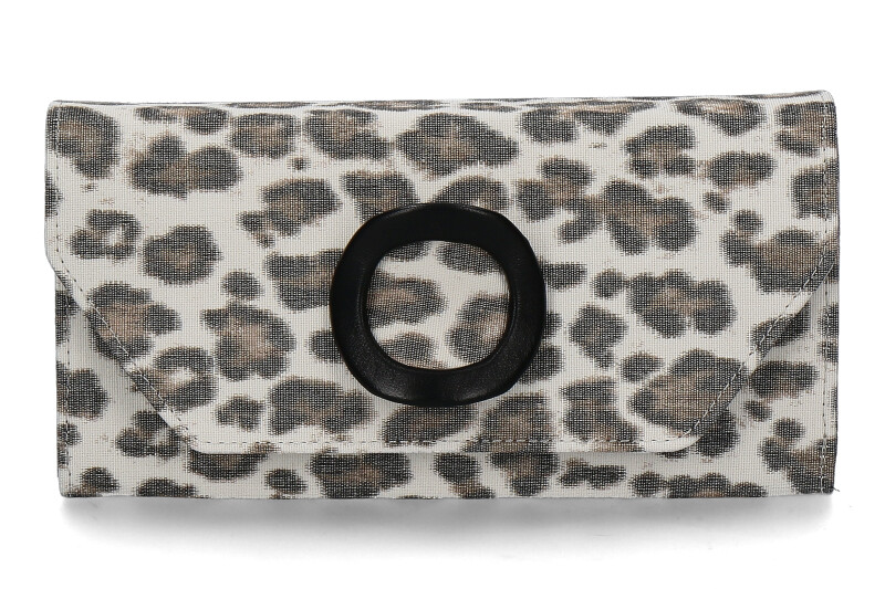 Brunate Clutch LINO PARD NAPPA NERO ACC ORO