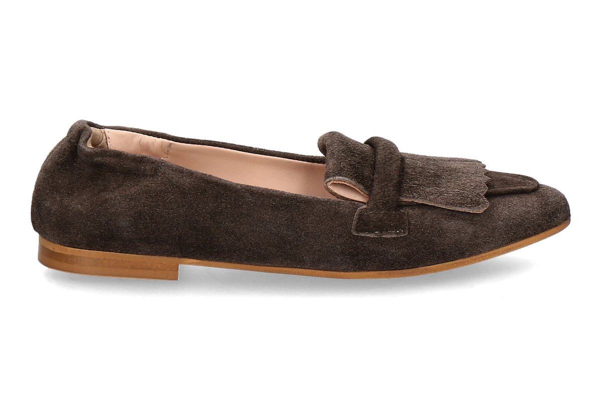 dirndl + bua Damen- Slipper ANTIKBOCK- coffee/ braun