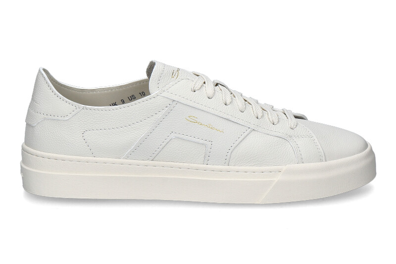Santoni Herren- Sneaker DOUBLE BUCKLE- white/weiss