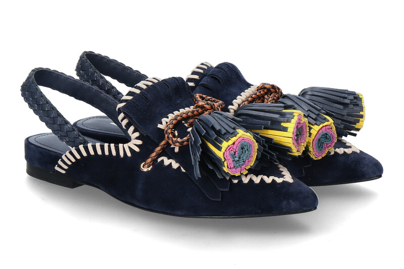 Elena lachi Slingbacks SUEDE- navy/dunkelblau
