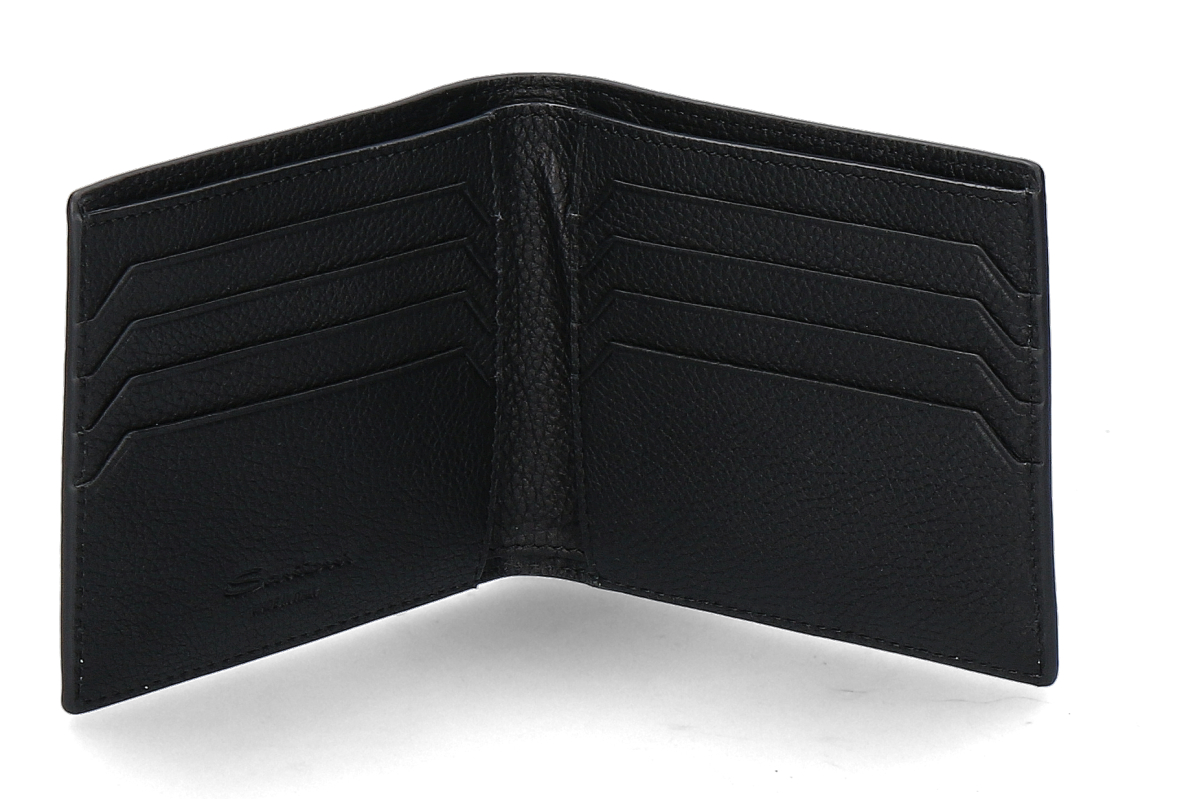 Santoni Portemonnaie PELLE BOTTALATA- black/ schwarz
