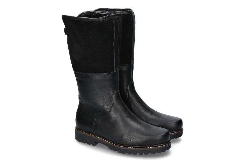 dirndl + bua Stiefel gefüttert PANIOLO VELOUR schwarz