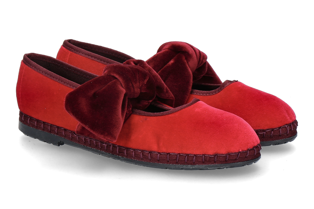 Flabelus Ballerina LYRA SAMT- burgundy/ rot