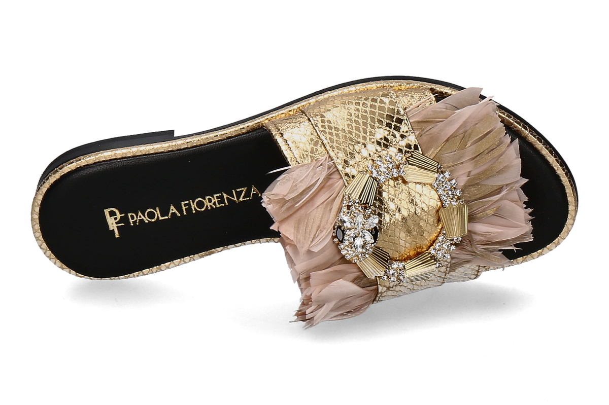 Paola Fiorenza Pantolette SNAKE SLIDER- gold_271900152_5