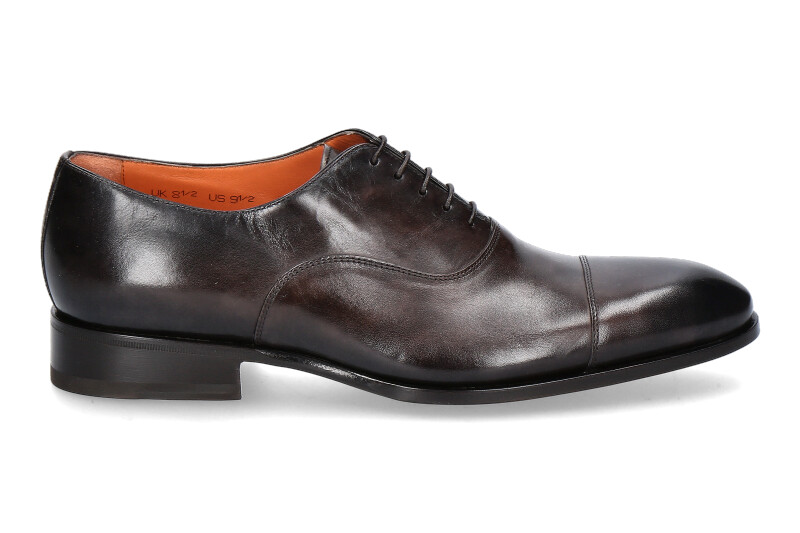 Santoni Herren- Oxford ANTIC CALF- dark brown/ dunkelbraun