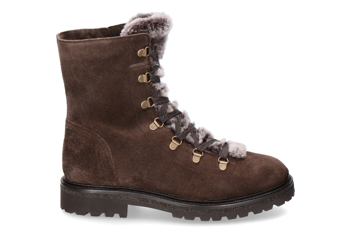 dirndl + bua Damen-Stiefelette gefüttert LIGHT CACHMIRE/LF- espresso/dunkelbraun