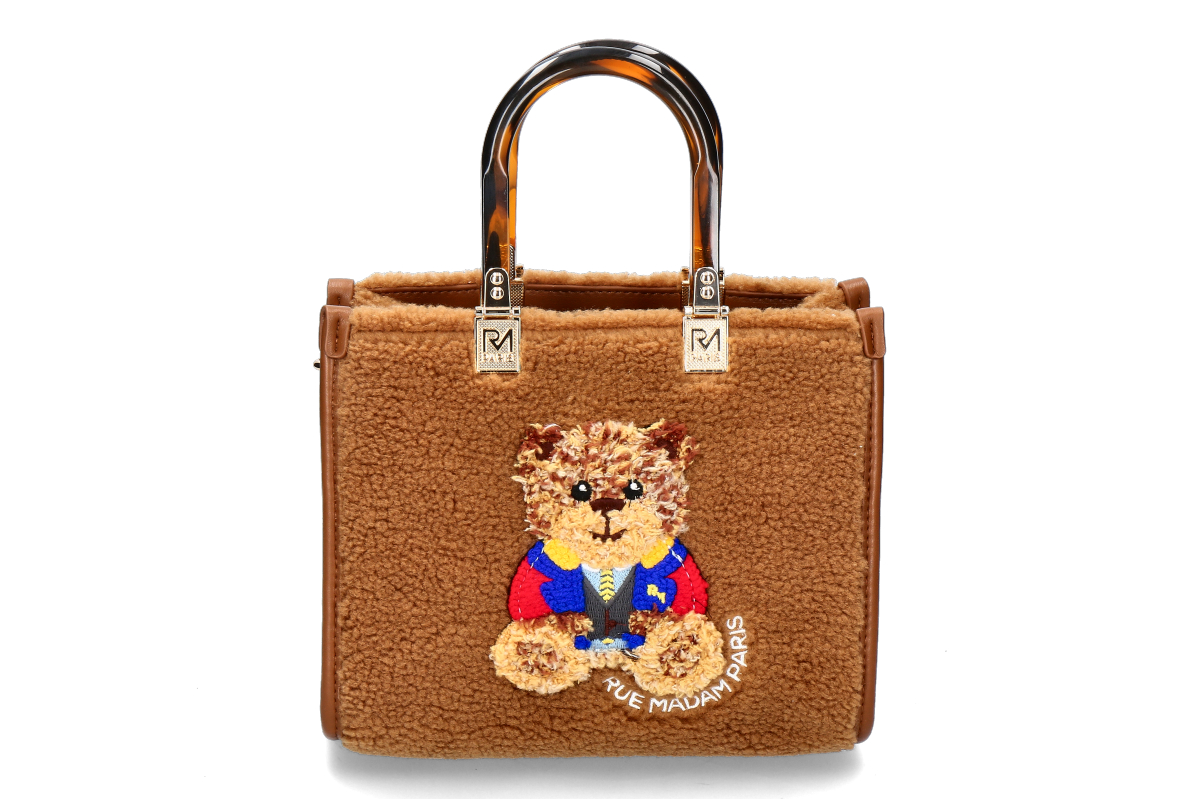 Rue Madam Umhängetasche- MARVIN MINI TOTE WINTER- cookie/braun