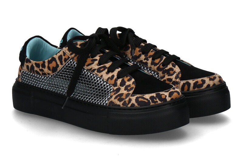 Fifty-12 by Thierry Rabotin Sneaker ALENA CAMOSCIO- leoprint black/schwarz