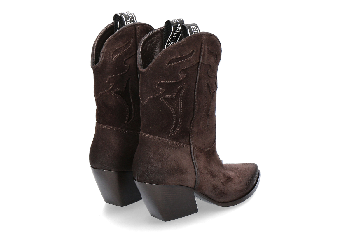 Elena Iachi Damen Western Stiefelette STRATEGIA - Velour Ebano_253300287_2