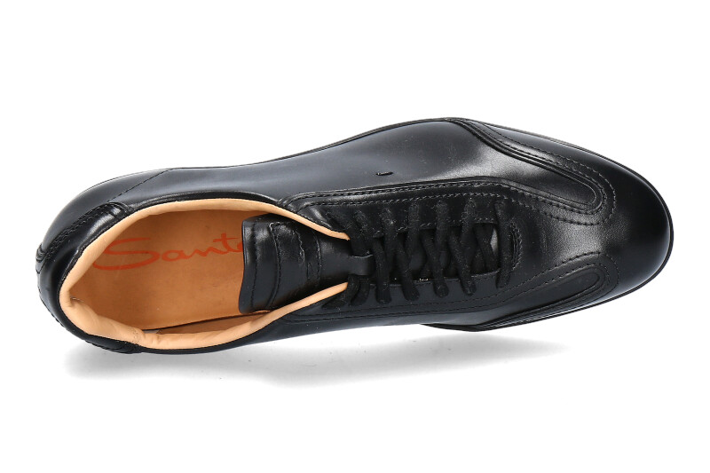 Santoni Sneaker LEATHER BLACK (42)