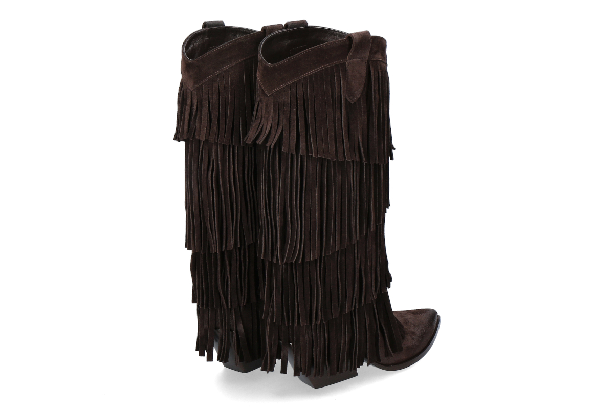 Elena Iachi Cowboy Damen Stiefel STRATEGIA - Velour Ebano_257300008_2