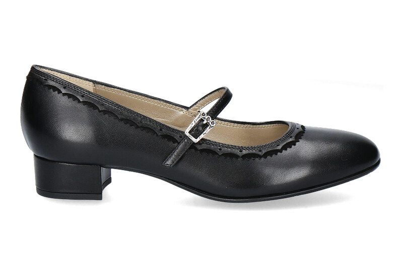 Dirndl + Bua Spangenpumps ZIEGENNAPPA schwarz